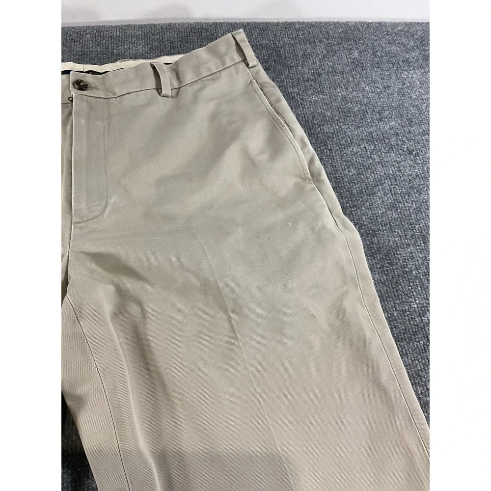 Brooks Brothers Advantage Chino Clark Pants Mens 36x31 Khaki 100% Cotton Dress C